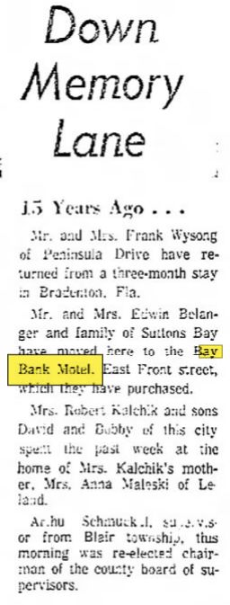 Island View Cottages (Bay Bank Motel) - April 1972 Retrospective Article On Belanger Purchase In 1957